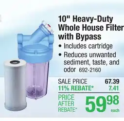 Menards OMNIFilter 10 Clear Heavy-Duty Whole House Water Filter System offer