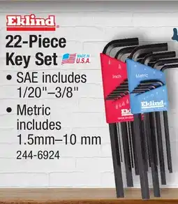 Menards Eklind SAE/Metric L-Wrench Combination Hex Key Set - 22 Piece offer