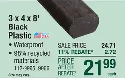 Menards 3 x 4 x 8' Black Landscape Timber offer