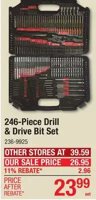 Menards Tool Shop Drill & Drive Bit Set - 246 Piece offer