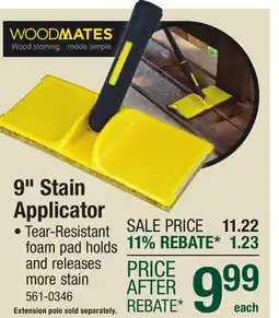 Menards Woodmates 9 Standard Stain Applicator Pad offer