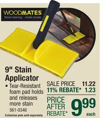 Menards Woodmates 9 Standard Stain Applicator Pad offer