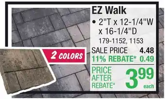 Menards 12 x 16 True Definition Briar Rose EZ Walk Patio Block offer