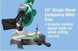 Menards Metabo HPT 10 Single-Bevel 15-Amp Corded Compound Miter Saw offer