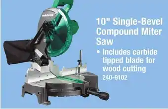 Menards Metabo HPT 10 Single-Bevel 15-Amp Corded Compound Miter Saw offer