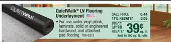 Menards MP Global Products 1/16 QuietWalk LV Multipurpose Floor Underlayment offer