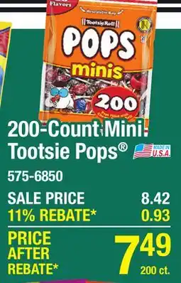 Menards Tootsie Roll Pops Minis - 200 Count offer