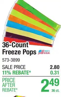 Menards Fun Pops Freeze Pops - 36 Count offer