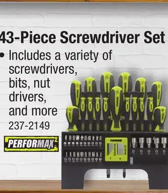 Menards Performax Screwdriver Set - 43 Piece offer