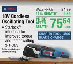 Menards Bosch StarlockPlus 18-Volt Cordless Oscillating Multi-Tool - Tool Only offer