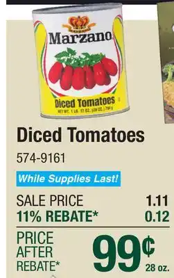 Menards Massano Marzano Diced Tomatoes - 28 oz offer