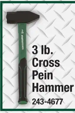 Menards Masterforce 3 lb. Fiberglass Cross Pein Hammer offer