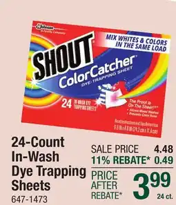 Menards Shout Color Catcher In-Wash Dye Trapping Sheets - 24 ct offer