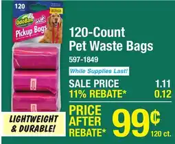 Menards OdoBan Pet Solutions Dog Waste Bags - 120 Count offer