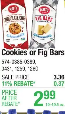 Menards Cookies or Fig Bars offer