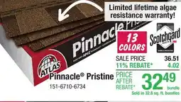 Menards Atlas Pinnacle Pristine Black Architectural Roofing Shingles (32.8 sq. ft.) offer