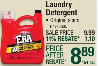 Menards Era Liquid Laundry Detergent - 154 oz offer