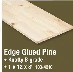 Menards Mastercraft 1 x 12 x 3' Edge Glued Board offer