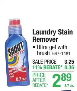 Menards Shout Advanced Ultra Gel Laundry Stain Remover with Brush - 8.7 oz offer