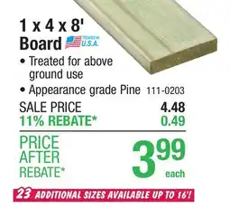 Menards AC2 1 x 4 x 8' Above Ground Green Pressure Treated Board offer