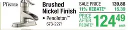 Menards Pfister Pendleton One-Handle 4 Centerset Brushed Nickel Bathroom Sink Faucet offer