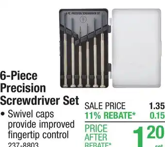 Menards Tool Shop Precision Screwdriver Set - 6 Piece offer