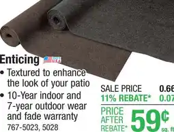 Menards Foss Enticing Gunmetal Indoor/Outdoor Carpet 12 ft. Wide offer