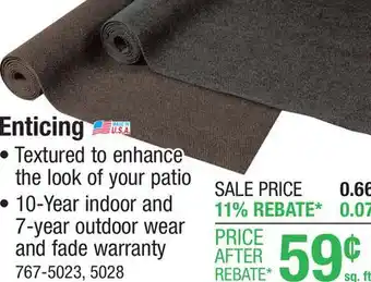 Menards Foss Enticing Gunmetal Indoor/Outdoor Carpet 12 ft. Wide offer