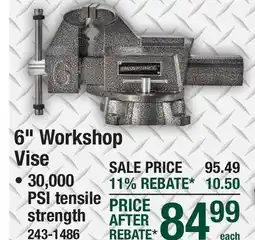 Menards Masterforce 6 Workshop Vise with Swivel Base offer