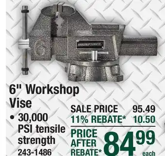 Menards Masterforce 6 Workshop Vise with Swivel Base offer