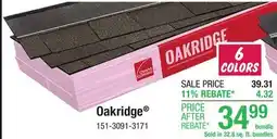 Menards Owens Corning Oakridge Brownwood Architectural Roofing Shingles (32.8 sq. ft.) offer