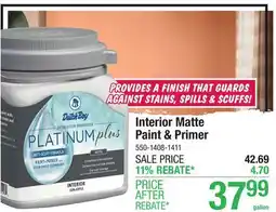 Menards Dutch Boy Platinum Plus Interior Matte Sprig Of Green 100% Acrylic Paint + Primer - 1 gal offer