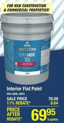 Menards Dutch Boy Professional DuraHide 100 Flat White Paint Base Paint - 5 gal offer