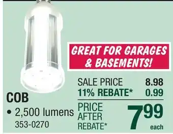 Menards GT-Lite 150 Watt Equivalent COB E26 Daylight LED Light Bulb offer