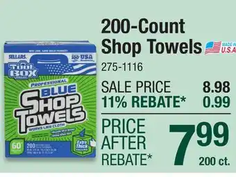 Menards ToolBox Blue Rags Shop Towels - 200 Count offer