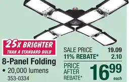 Menards GT-Lite 1000 Watt Equivalent 8-Panel E26 Daylight LED Light Bulb offer