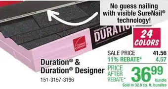 Menards Owens Corning TruDefinition Duration Sand Castle Architectural Roofing Shingles (32.8 sq. ft.) offer