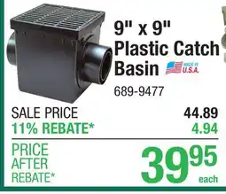 Menards NDS 9 x 9 Catch Basin Kit with Black Grate and 2 Openings offer