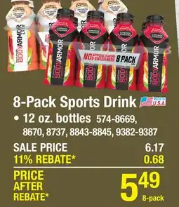 Menards BODYARMOR Mamba Forever Strawberry Grape Sports Drink - 8 Pack offer