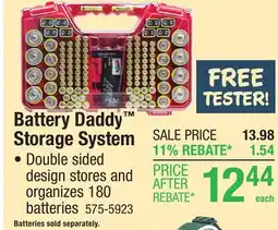 Menards Battery Daddy Battery Tester and Organizer offer