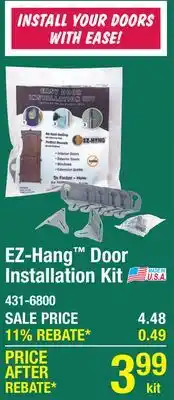 Menards EZ-Hang Door or Window Installation Kit offer