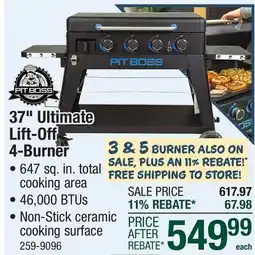 Menards Pit Boss Ultimate Lift-Off 4-Burner Propane Gas Griddle offer