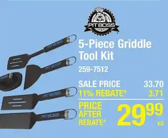 Menards Pit Boss 5-Piece Ultimate Griddle Tool Kit offer