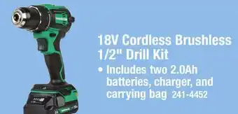 Menards Metabo HPT 18-Volt Cordless Brushless 1/2 Drill Kit offer