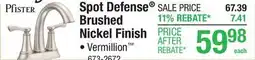Menards Pfister Vermillion 4 Centerset Spot Defense Brushed Nickel Bathroom Sink Faucet offer