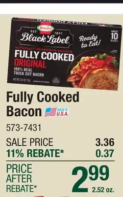 Menards Hormel Black Label Fully Cooked Bacon - 2.52 oz offer