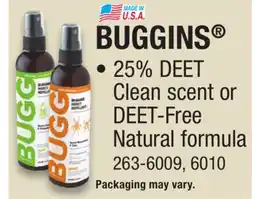Menards BUGGINS IV Performance Clean Scent Insect Repellent - 4 oz offer