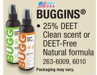 Menards BUGGINS IV Performance Clean Scent Insect Repellent - 4 oz offer
