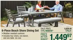 Menards Signature Design by Ashley Beach Shore Gray 6- Piece Dining Patio Set with Beige Cushions offer