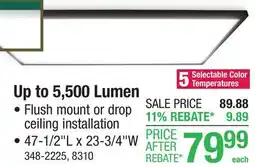 Menards Patriot Lighting 5500 Lumens 2 x 4 LED White Flat Panel Light offer